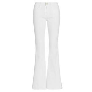 Frame Denim Le High Flare Jean in Blanc White Women's Size 29
